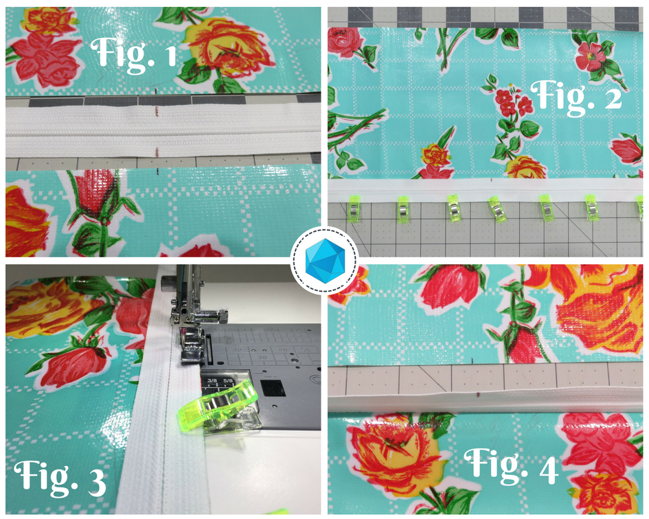 A collage of four photos showing how to make a quilt.