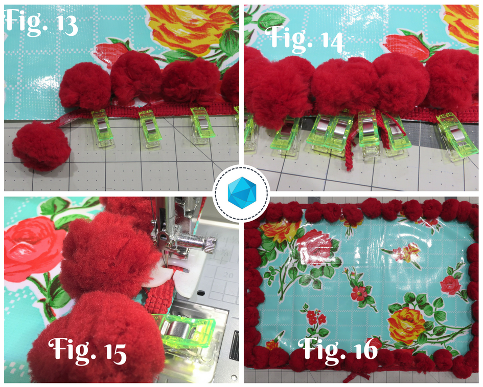A collage of photos showing how to use the sewing machine.