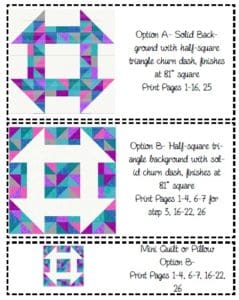 A picture of the instructions for making a quilt.