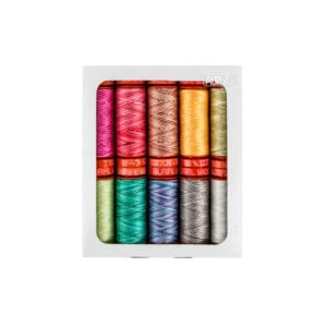 A box of thread in different colors