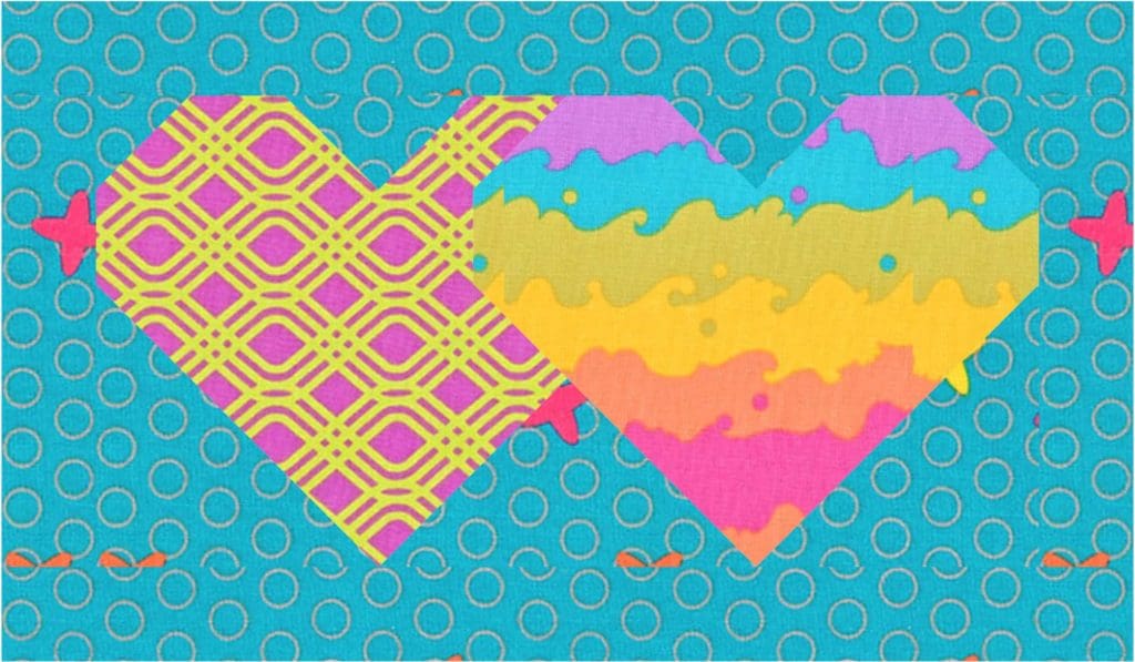 A colorful heart with many colors on it