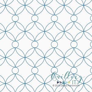 A white background with blue circles on it.