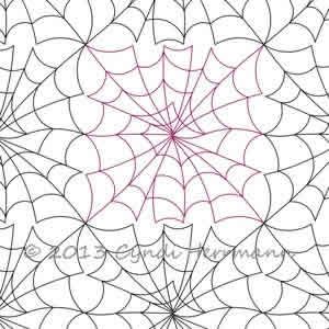 A black and white picture of a spider web.