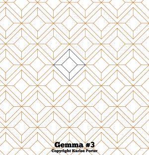 A white background with gold geometric pattern.