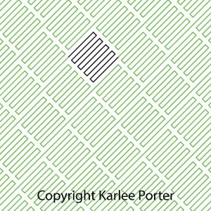 A close up of the pattern on a map