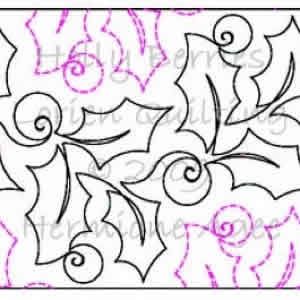 A drawing of leaves and swirls on paper
