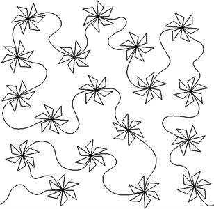 A bunch of flowers are drawn on the wall