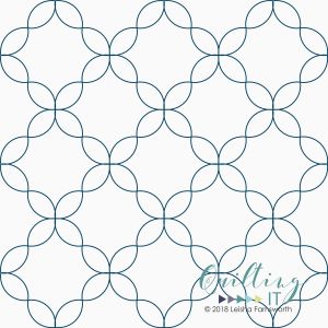 A white background with blue circles on it.