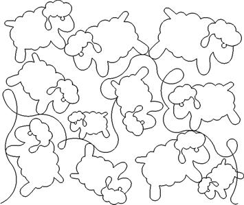 A group of sheep that are standing in the grass.