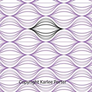 A purple and white pattern with a black line in the middle.