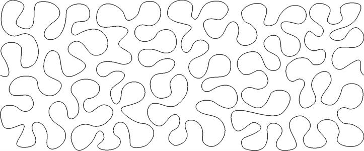 A pattern of curly lines on a white background.