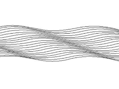A line drawing of a wave pattern.