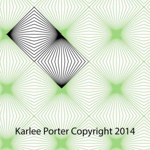 A picture of some green and white shapes.