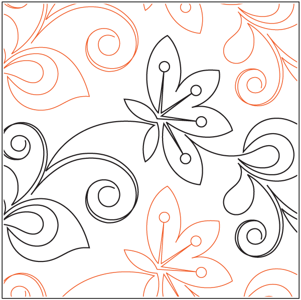 A close up of the design for a quilt