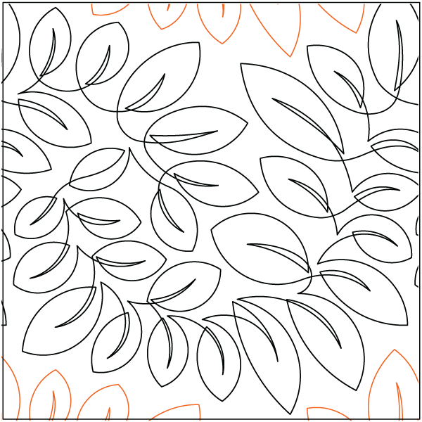 A pattern of leaves on a white background