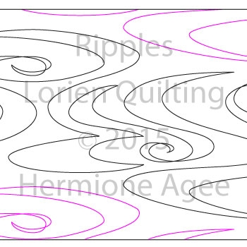 Ripples quilting line art