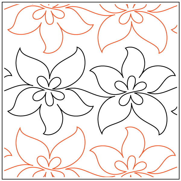 A close up of a flower pattern