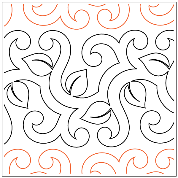 A pattern of swirling leaves and curls.