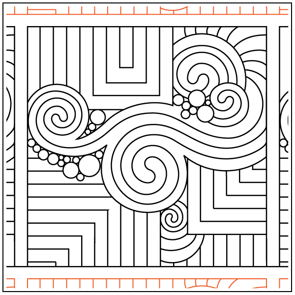 A black and white picture of an abstract design.