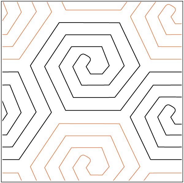 A white background with orange and grey swirls.