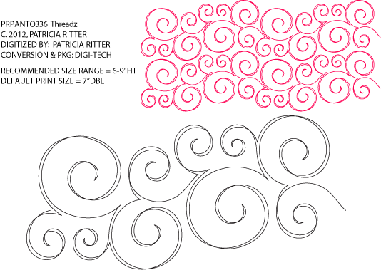 A pink and white swirly background with two different designs.