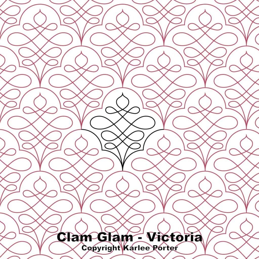 A pattern of clams in the shape of a heart.