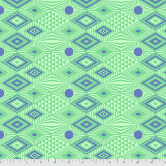 A green and blue pattern is shown.