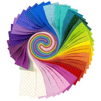 A spiral of different colors and patterns
