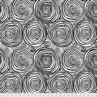 A black and white pattern of circles.
